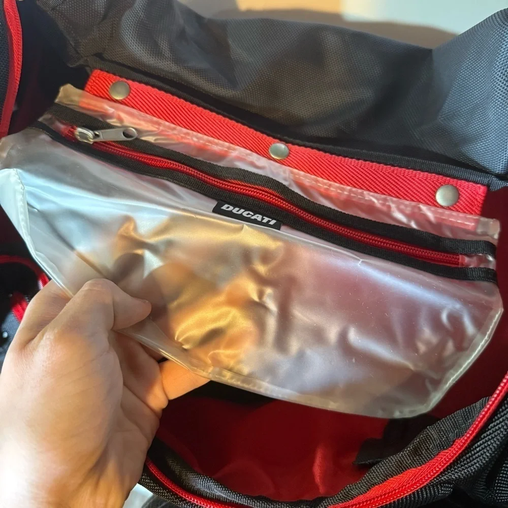 Ducati Corse Duffel Barrel Sport Bag Black and Red 23 inch Travel Novelty